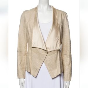 Luxury St. John lamb leather evening jacket Sz 4